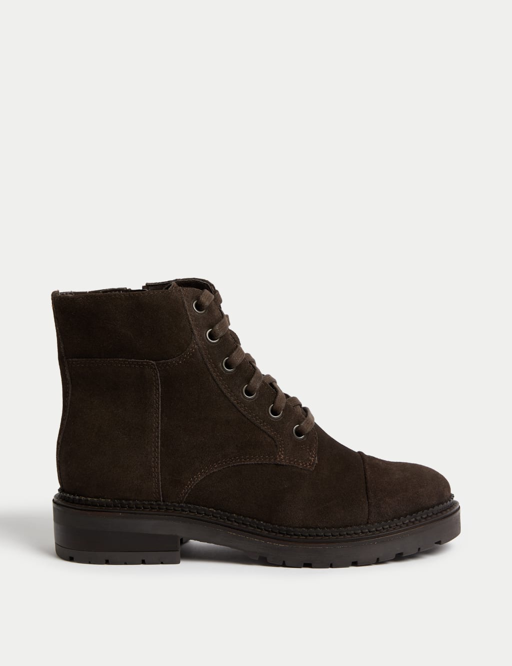 Round toe suede boots sales