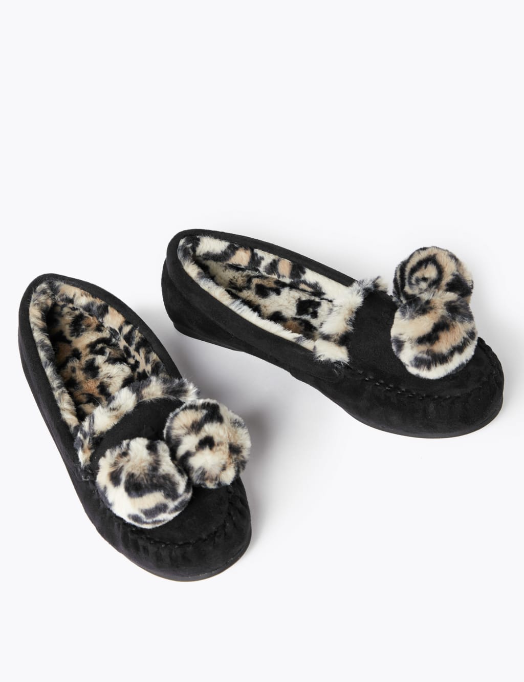 Pom Pom Moccasin Slippers 3 of 5