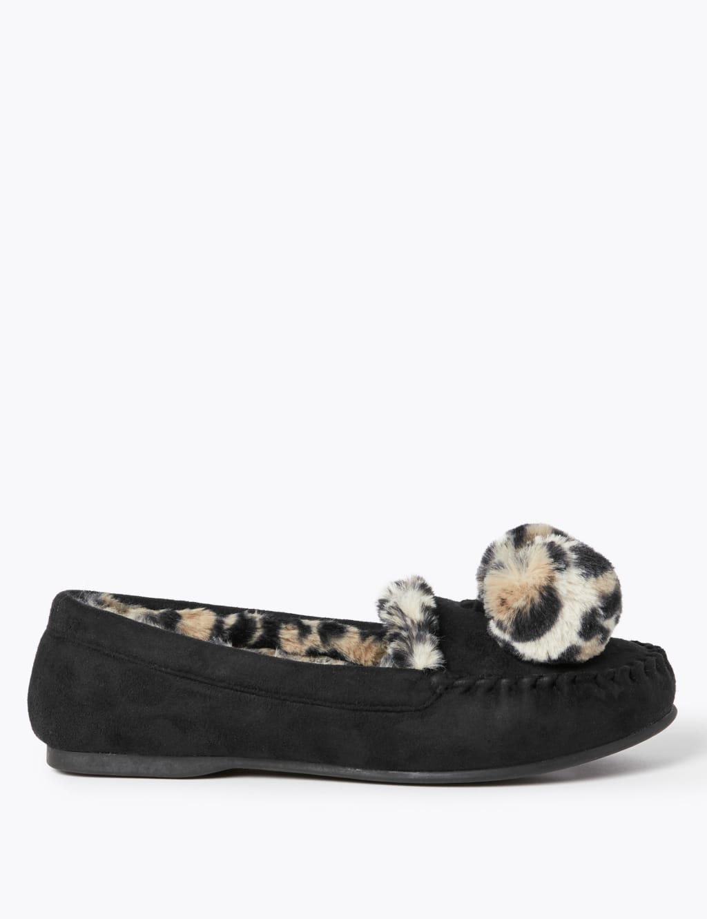 Pom Pom Moccasin Slippers 2 of 5