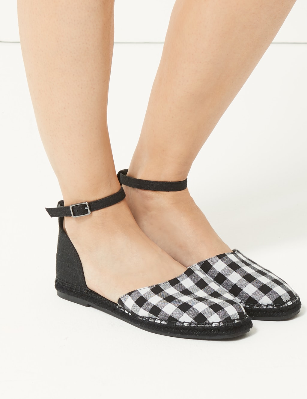 Almond Toe Gingham Espadrilles M S Collection M S