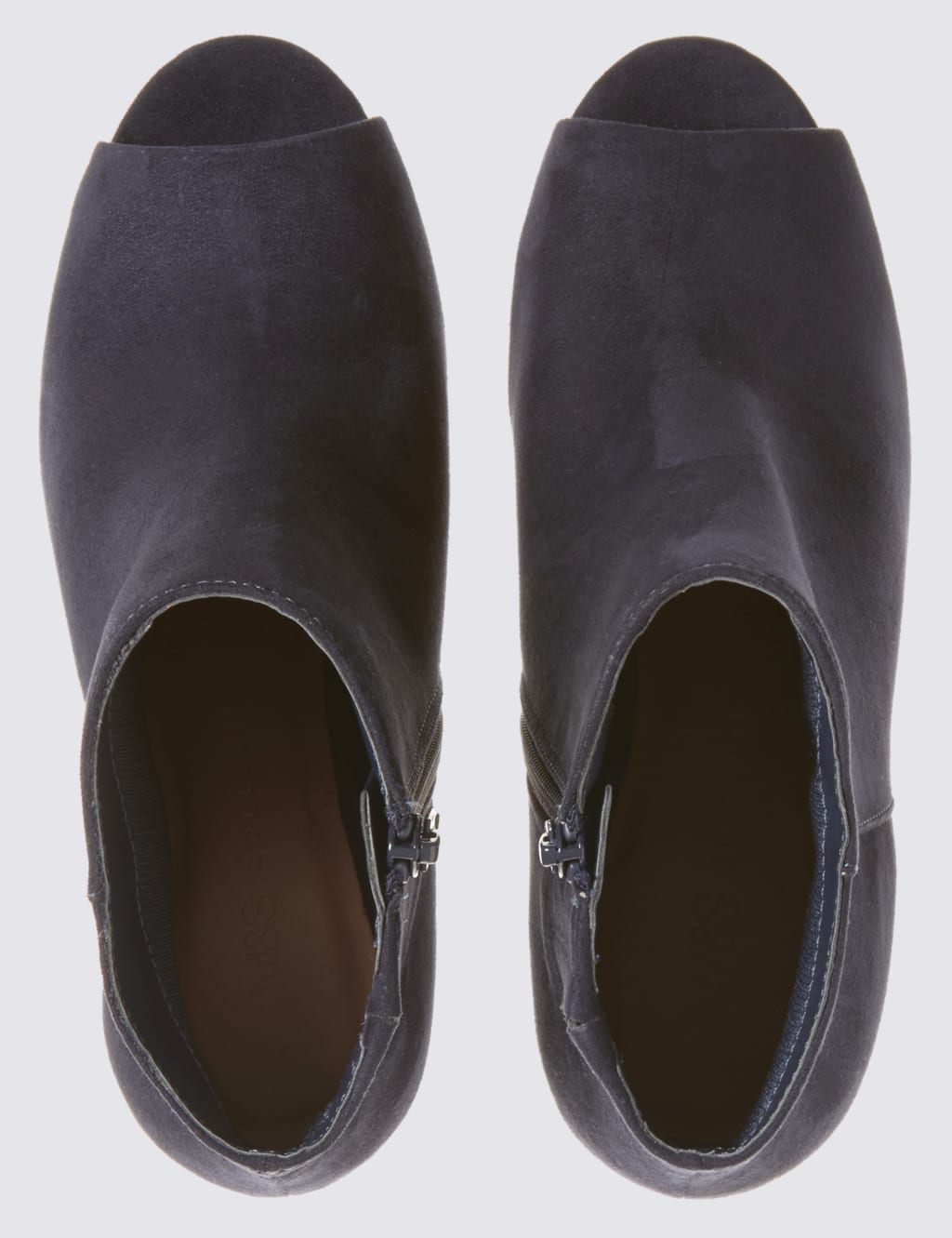 Block Heel Side Zip Peep Toe Ankle Boots 4 of 6