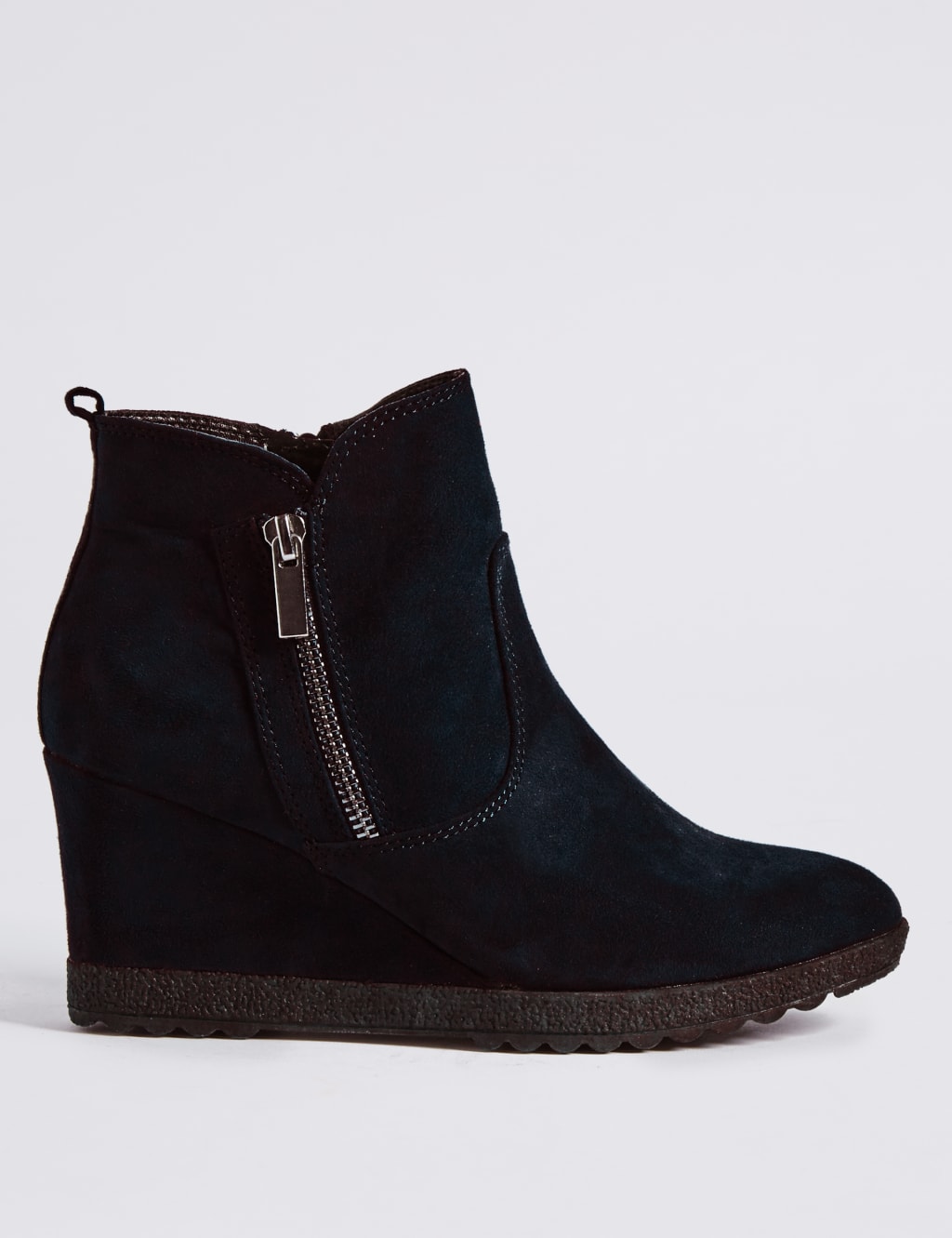 Next black wedge boots clearance