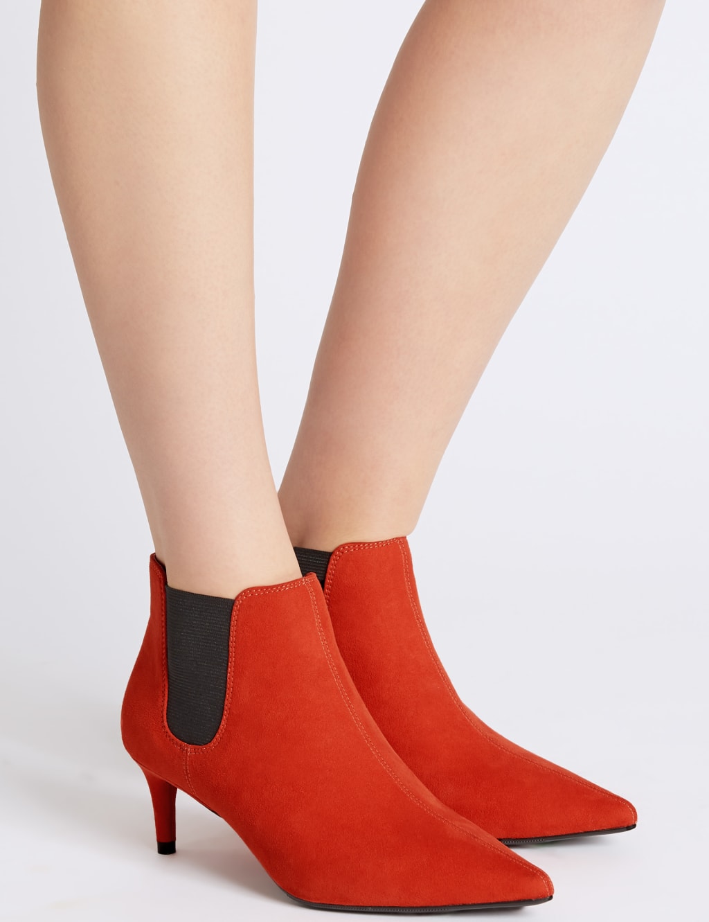 Kitten heel pointed toe boots best sale