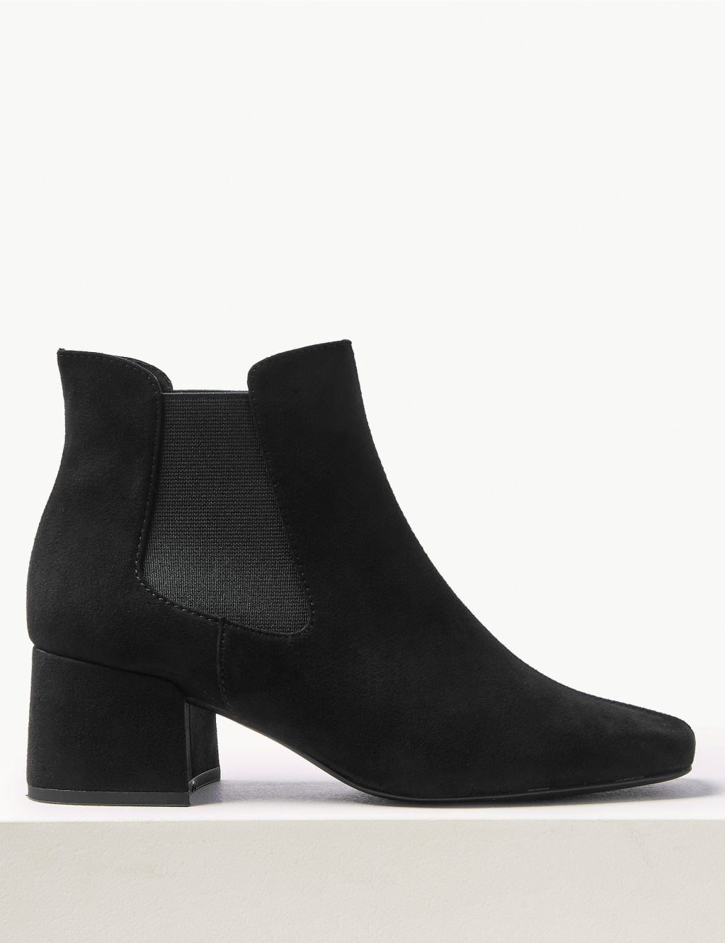 Block Heel Square Toe Chelsea Boots 2 of 6