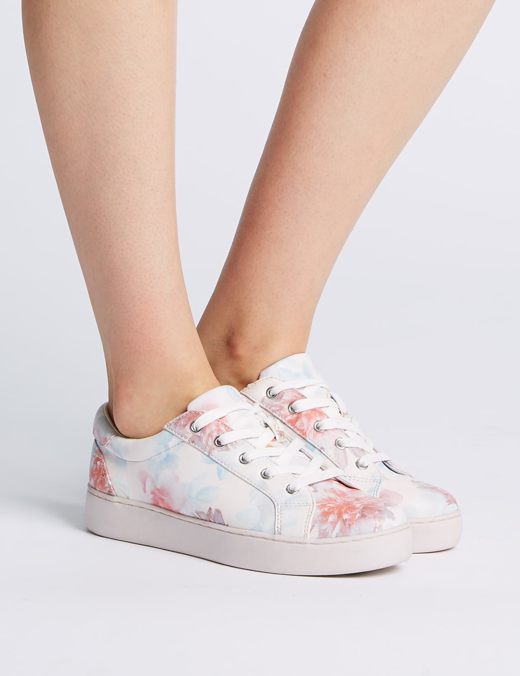 Floral Print Trainers M S Collection M S