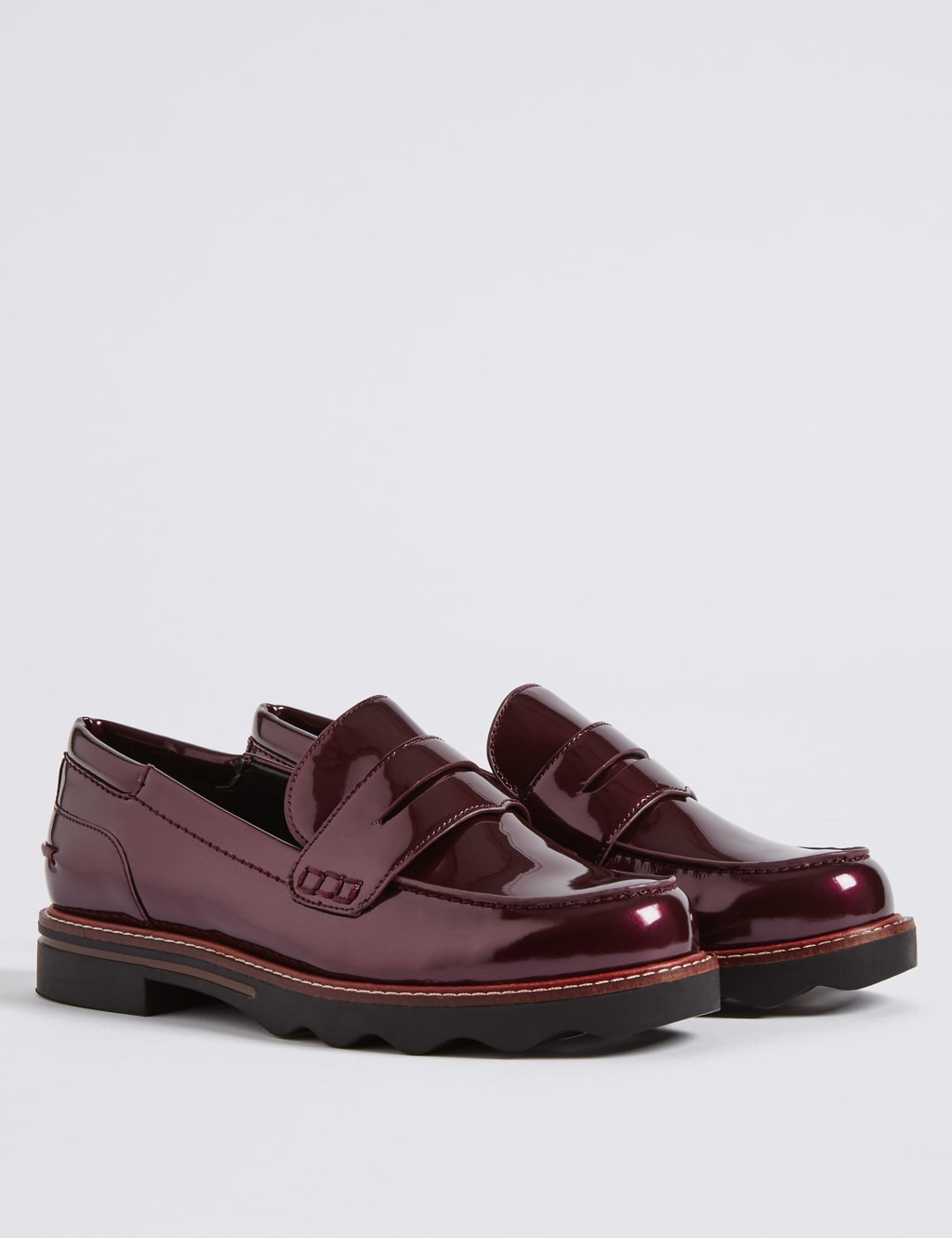 Wide Fit Cleat Sole Loafers 3 of 6