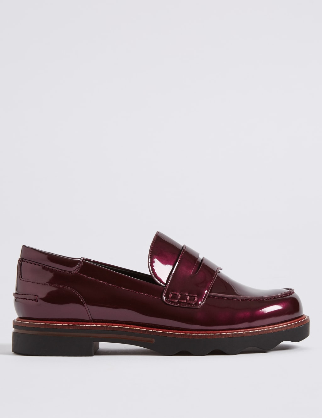 Wide Fit Cleat Sole Loafers 2 of 6