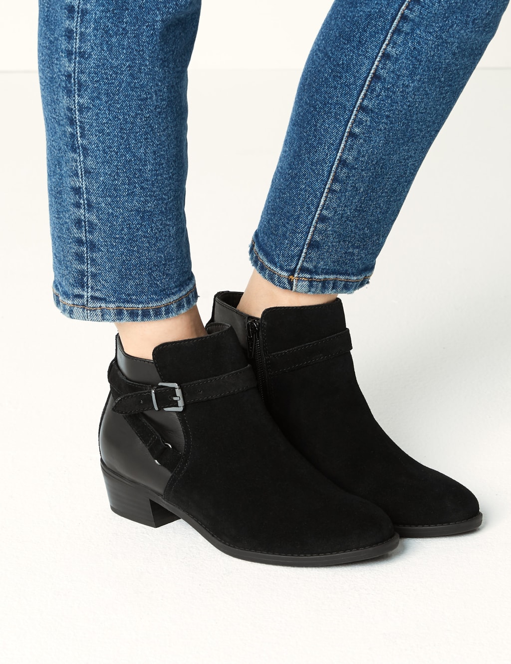 Side buckle ankle boots shop