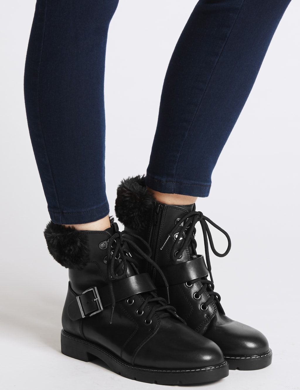 M&s ankle boots wide fit top
