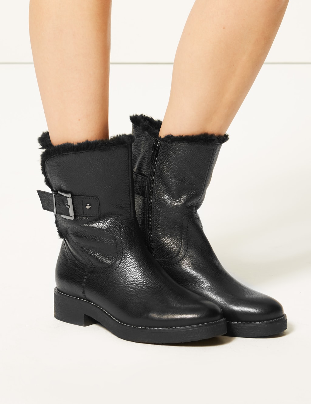M&s ladies boots wide fit hot sale