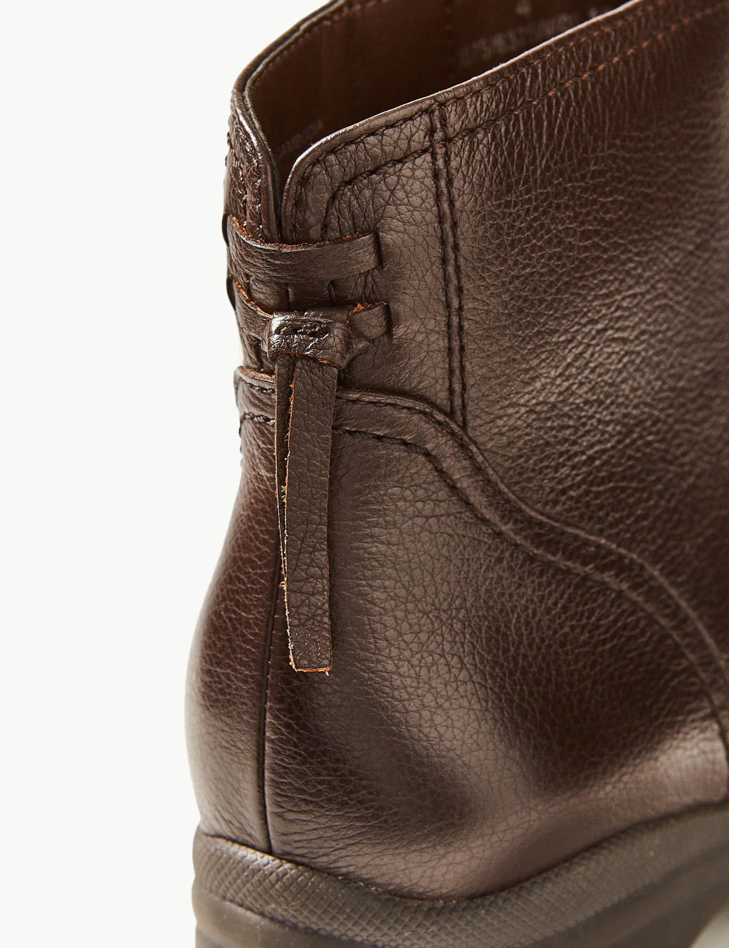 Wide Fit Leather Wedge Heel Ankle Boots 4 of 5