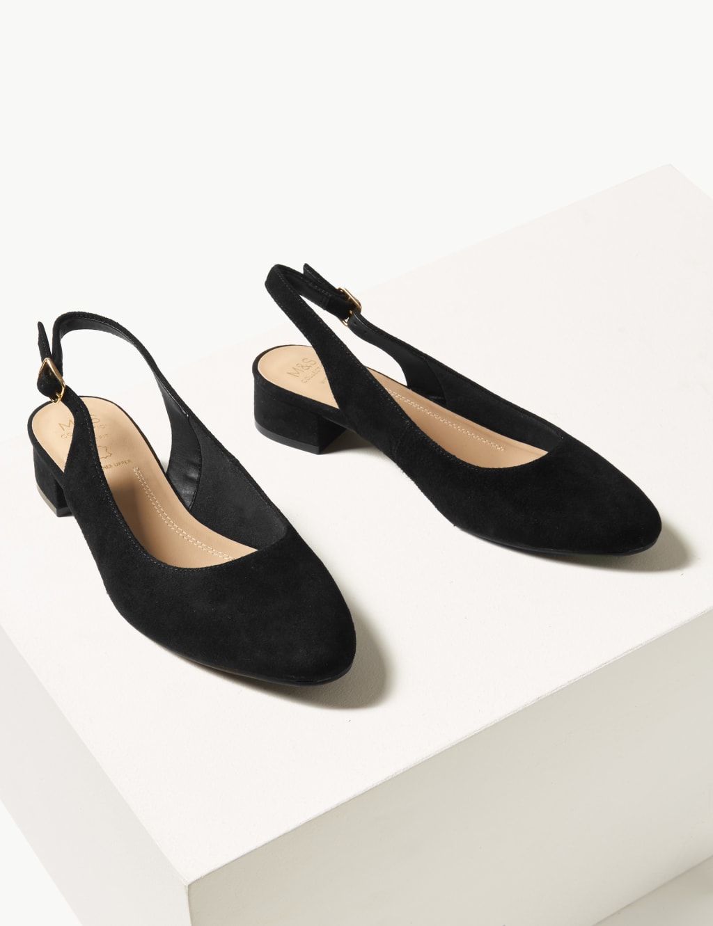 Wide Fit Suede Slingback Shoes M S Collection M S