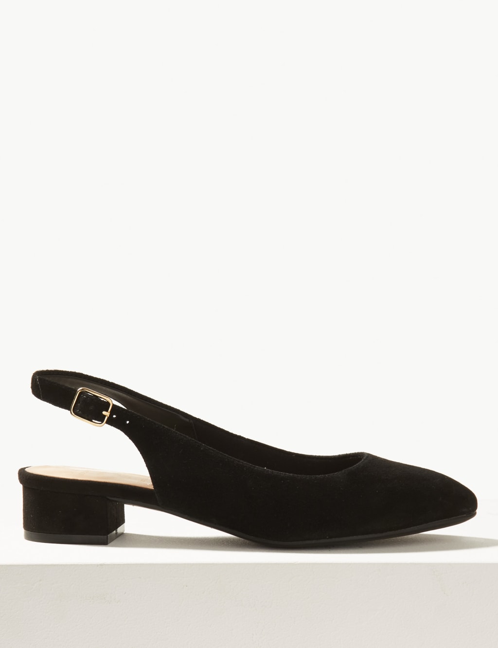 Wide Fit Suede Slingback Shoes 2 of 5