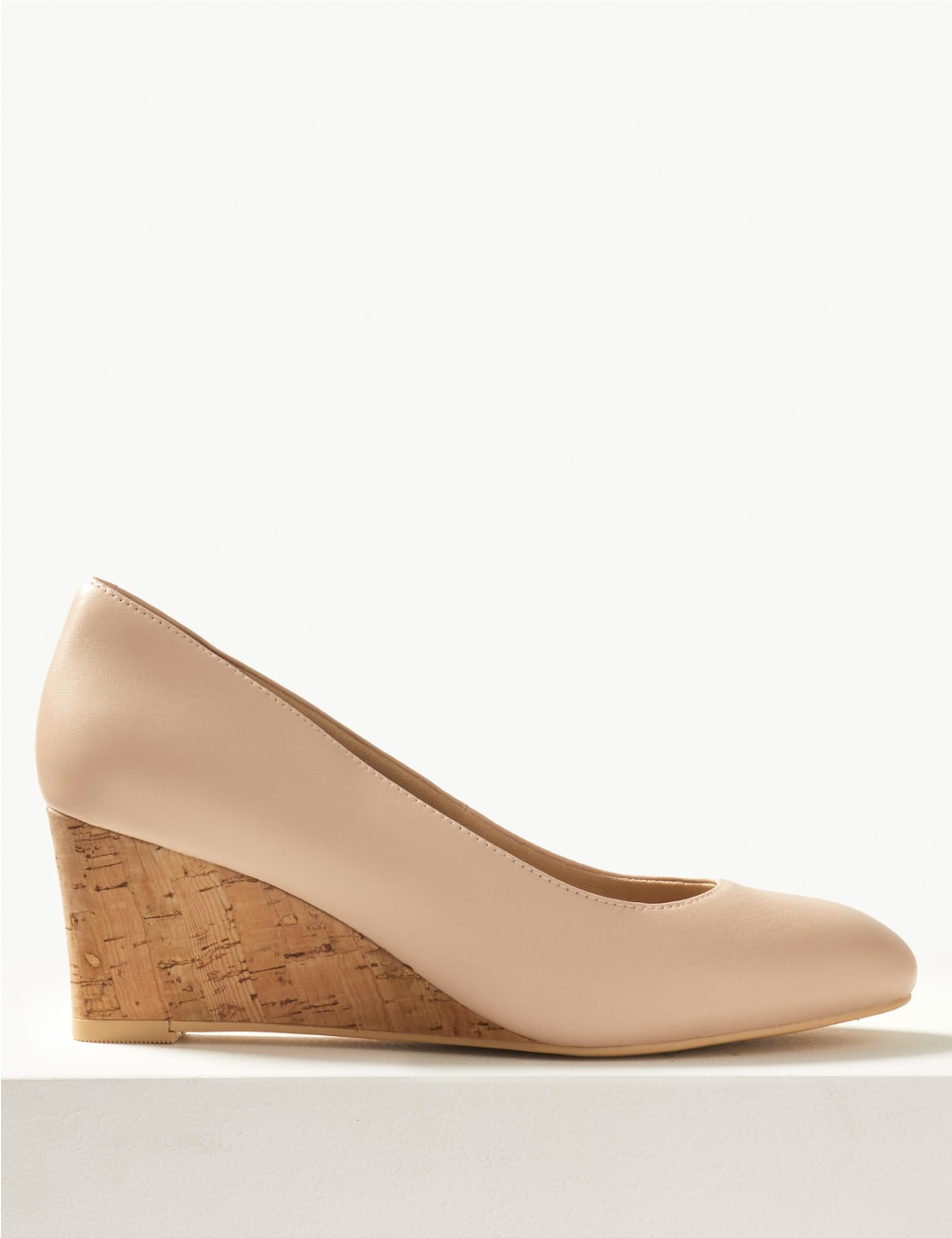 Wedge heel court shoe sale