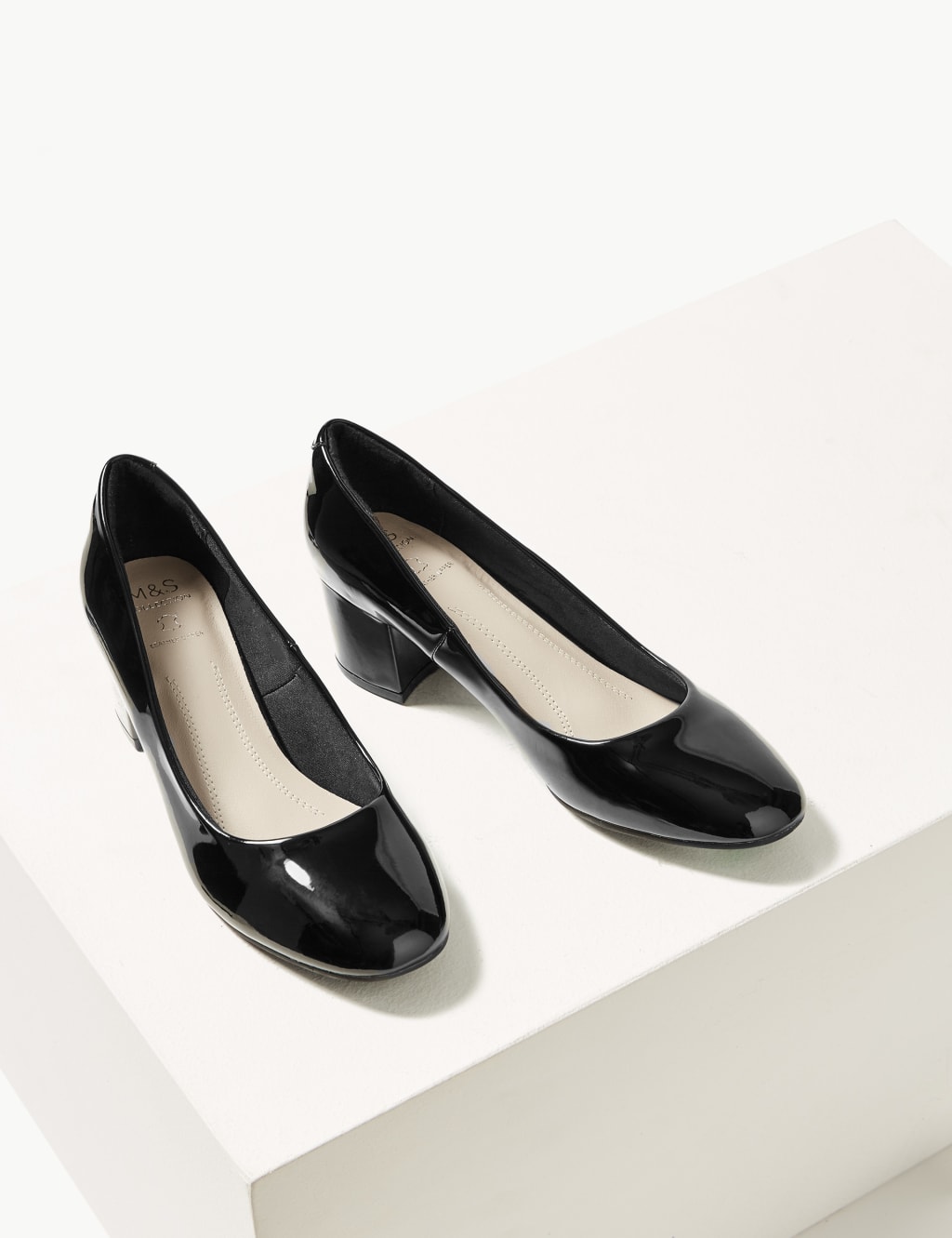 Wide Fit Leather Court Shoes 3 of 6
