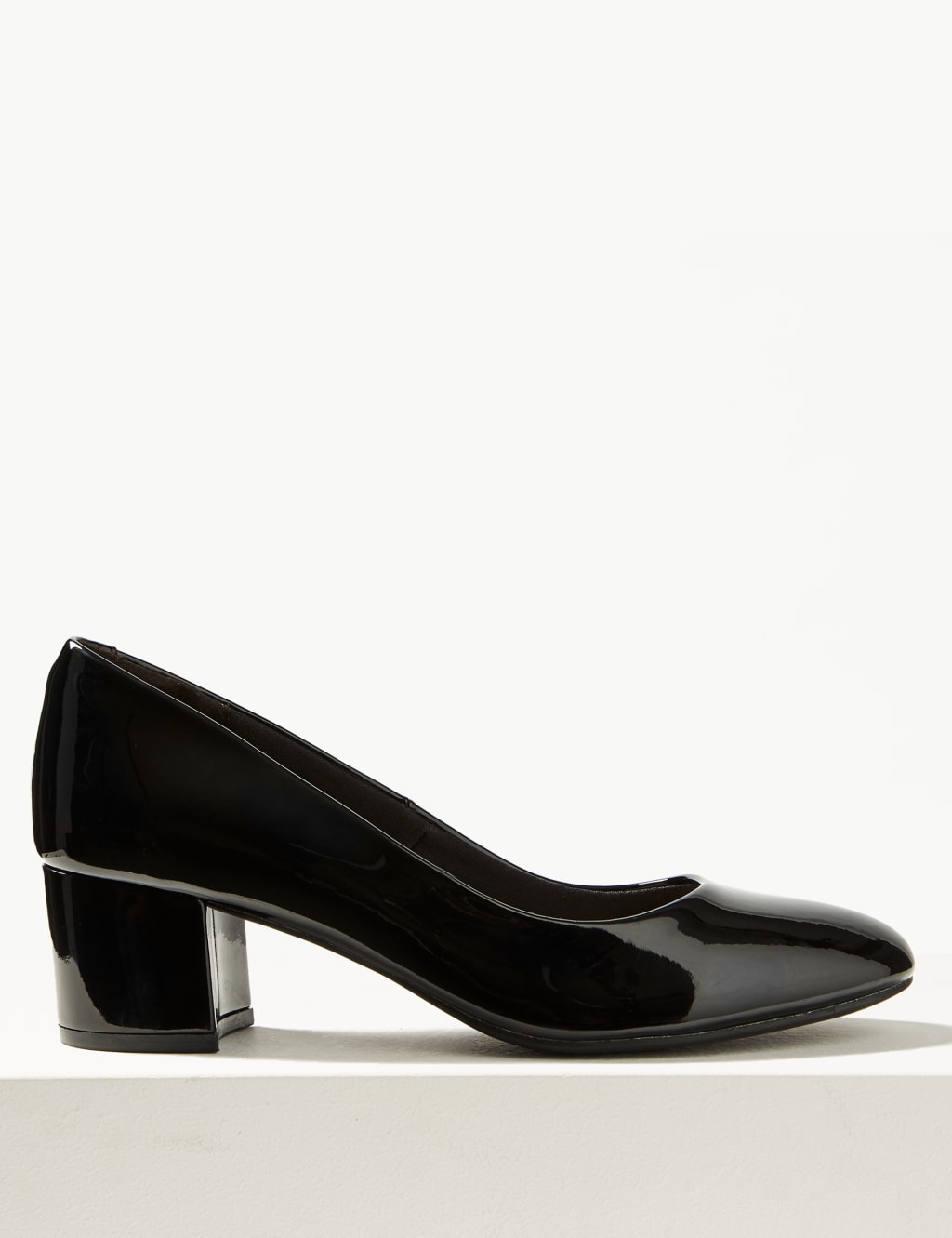 Wide Fit Leather Court Shoes 2 of 6