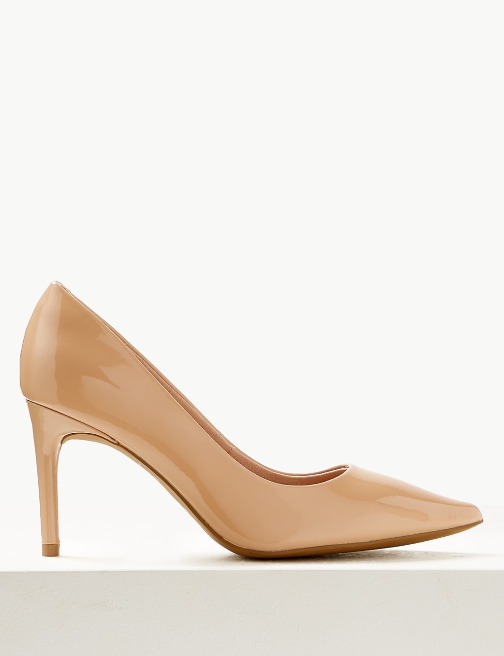 Wide Fit Leather Stiletto Heel Court Shoes 2 of 5
