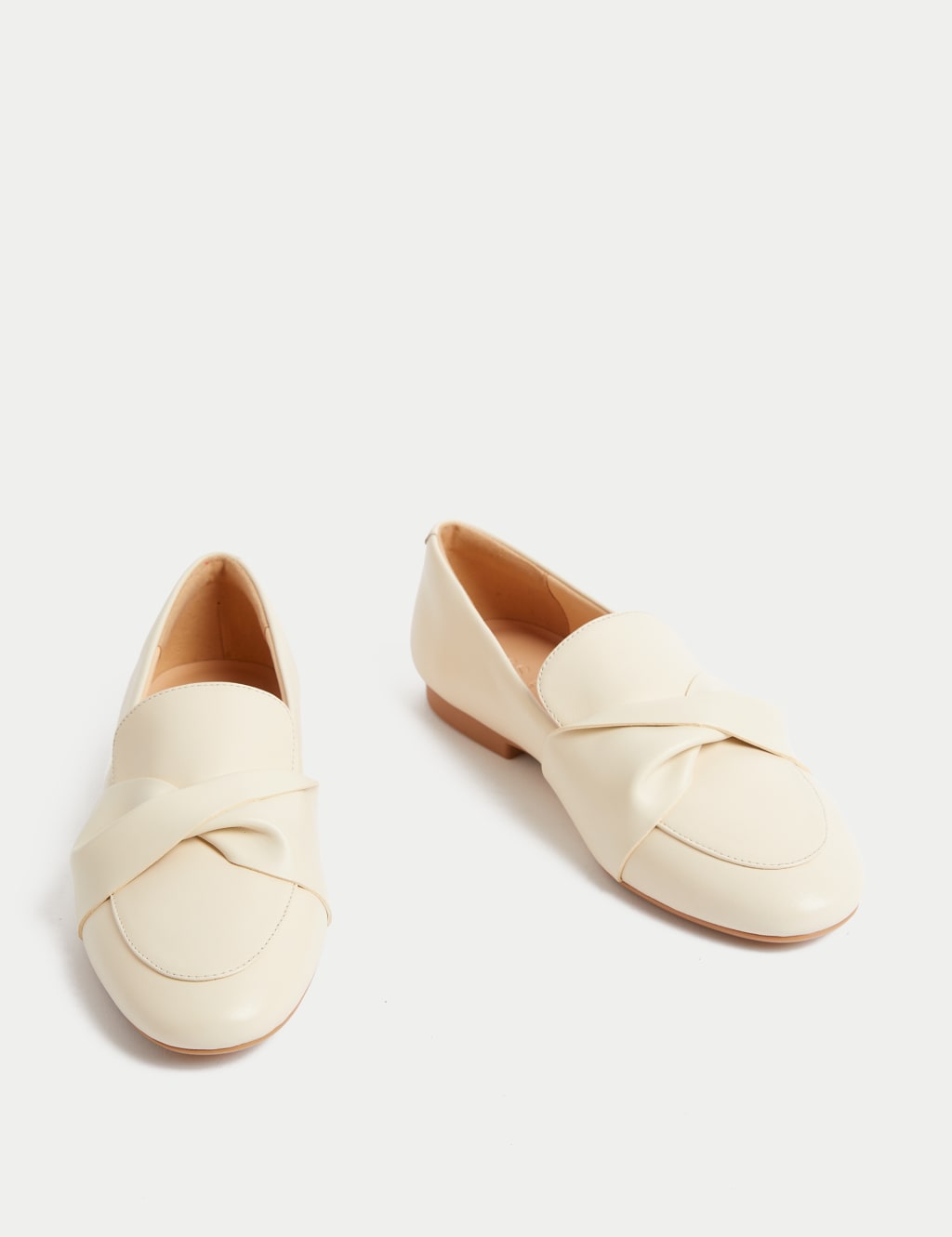 Leather Bow Slip On Loafers 2 of 3