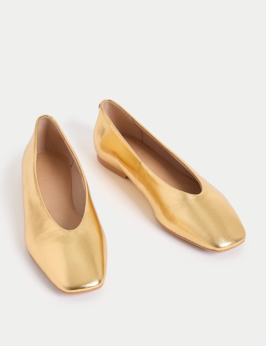 Leather Slip On Flat Ballet Pumps 2 of 3