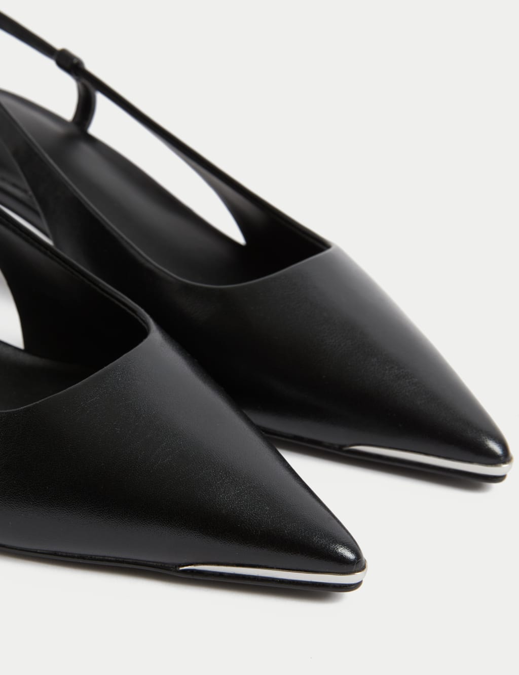 Kitten Heel Pointed Slingback Shoes M S Collection M S
