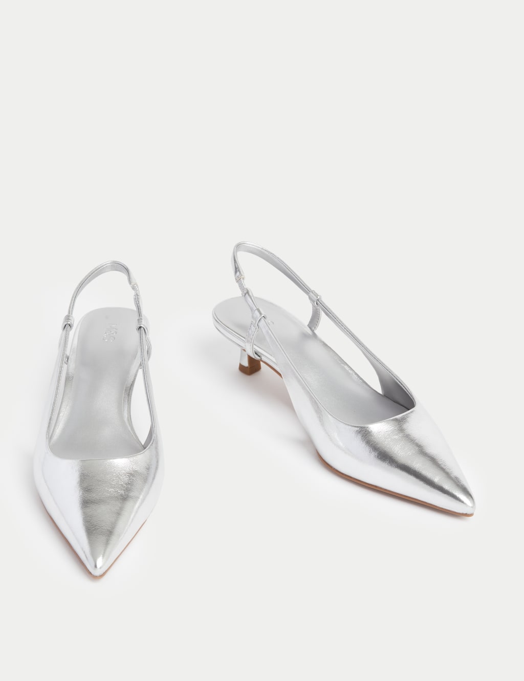 Silver kitten heels uk discount