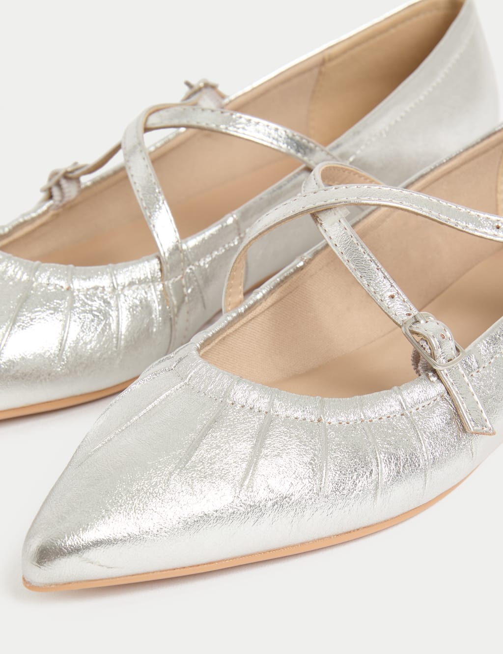 Strappy Pointed Ballet Pumps 3 of 3