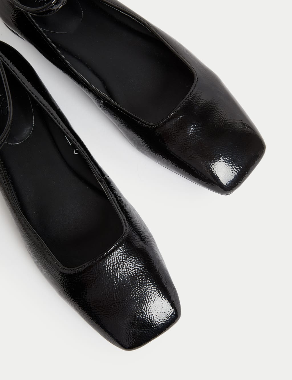 Square toe ballet flats with ankle strap new arrivals