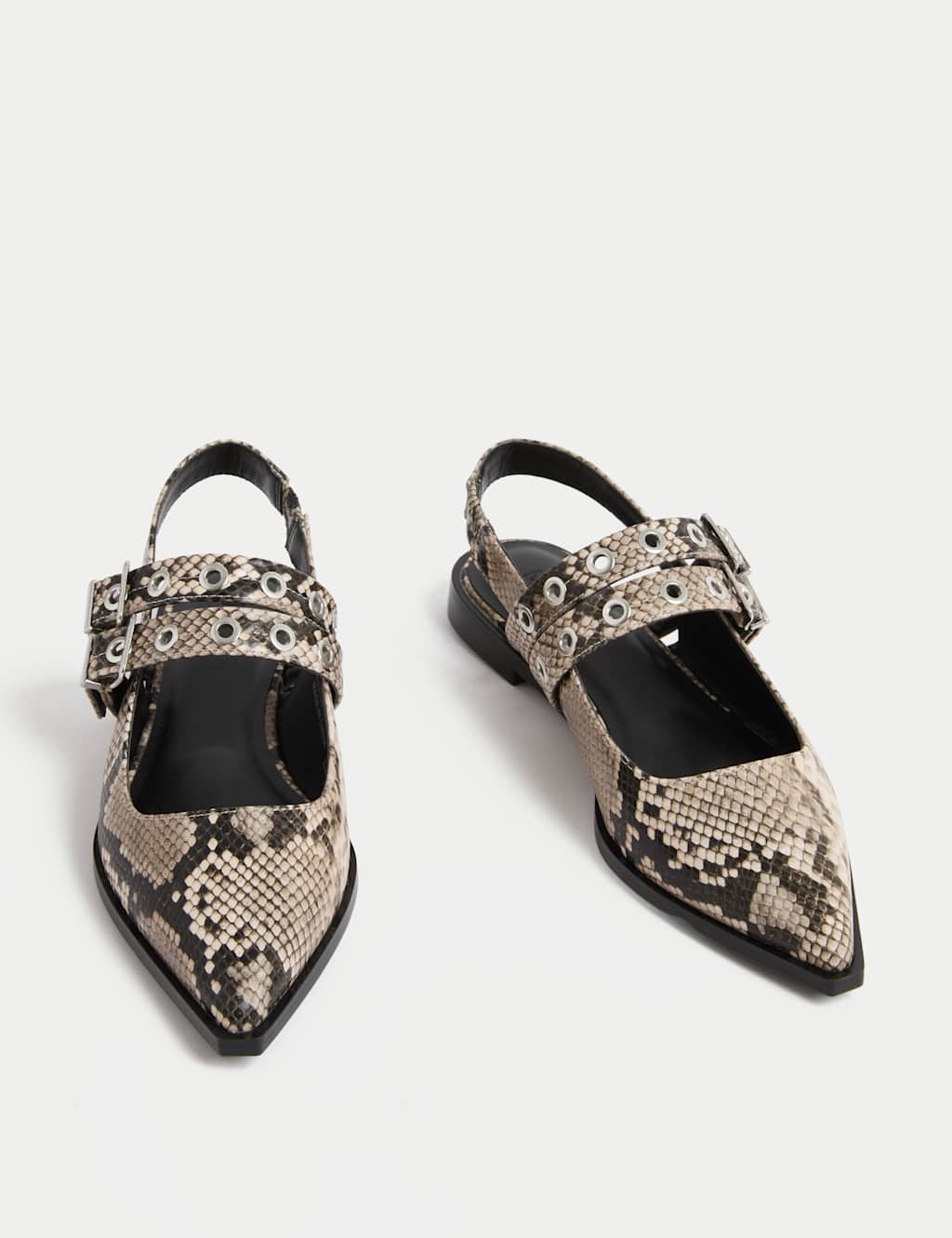 Printed Flat Slingback Sandals 2 of 3