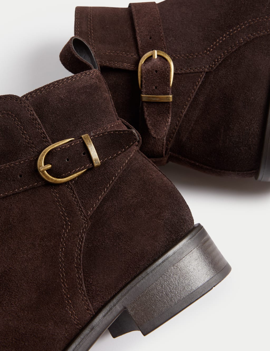 Suede Buckle Ankle Boots M S Collection M S