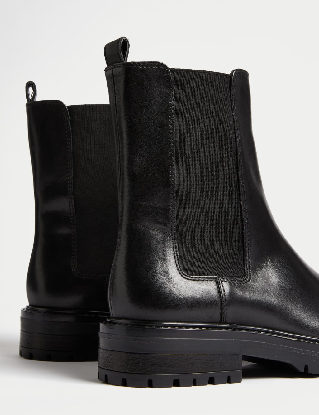 Leather Chelsea Round Toe Ankle Boots M S Collection M S