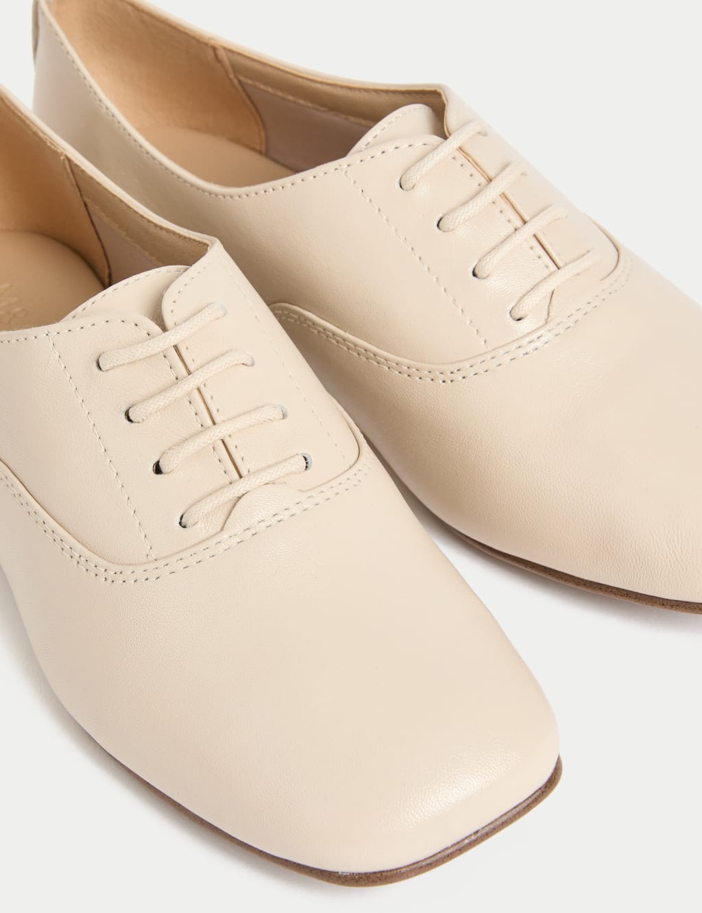 Leather Lace Up Flat Shoes 3 of 3