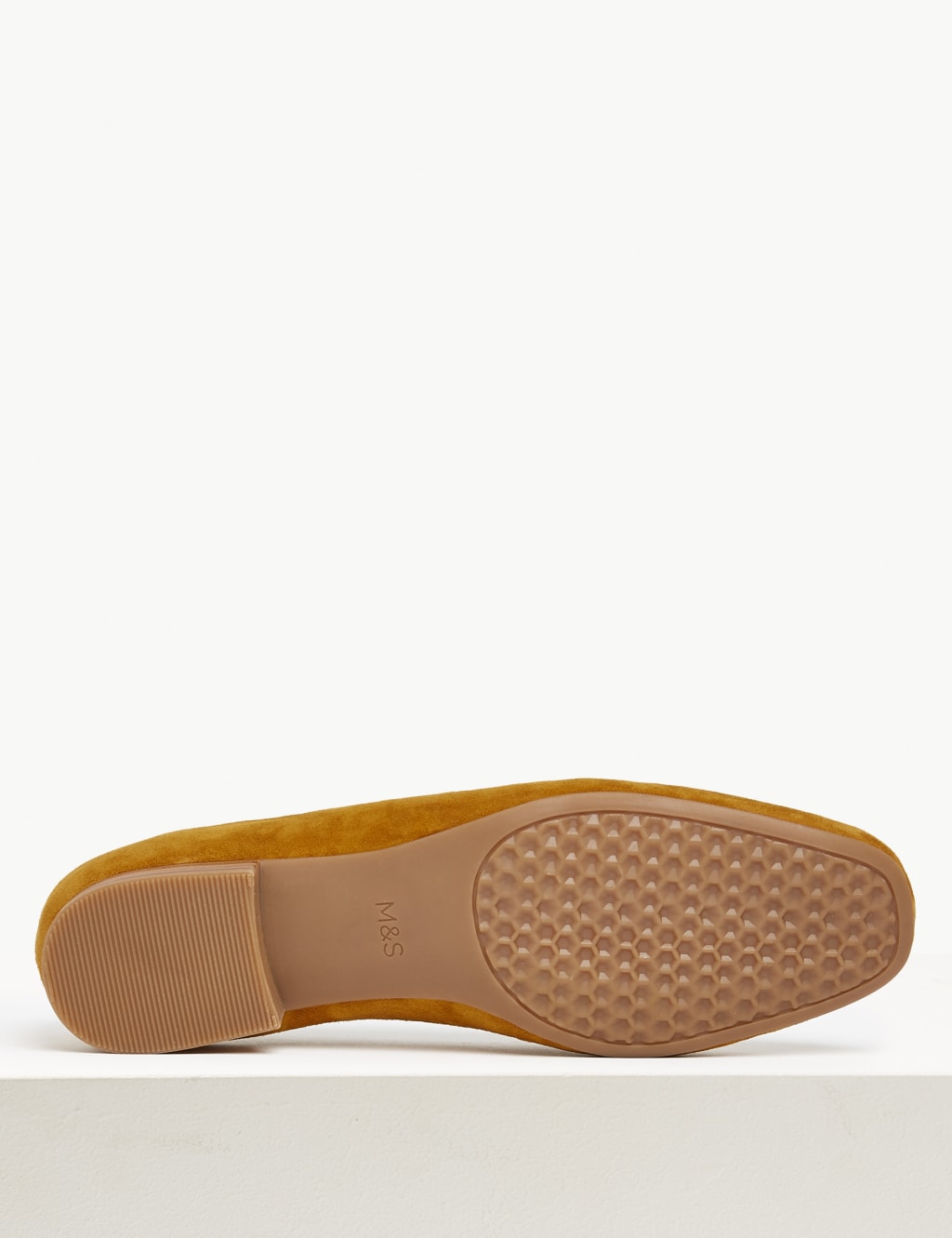 M&s leather high cut ballerina pumps 2025