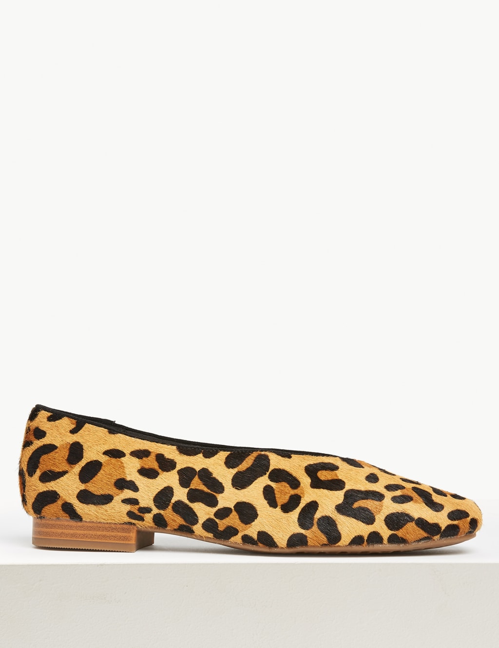 Leather Leopard Print Pumps M S Collection M S