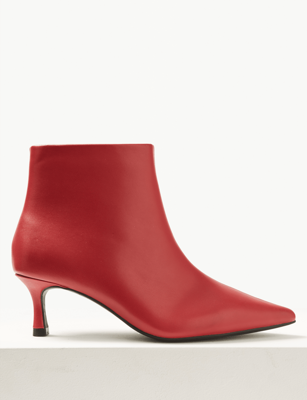 Wide Fit Kitten Heel Ankle Boots M S Collection M S