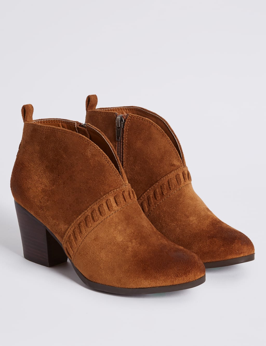Extra Wide Fit Block Heel Ankle Boots M S Collection M S