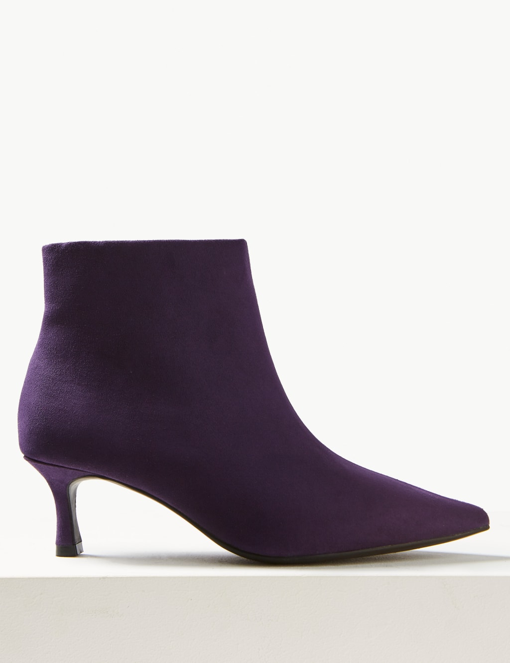 Wide Fit Kitten Heel Ankle Boots M S Collection M S