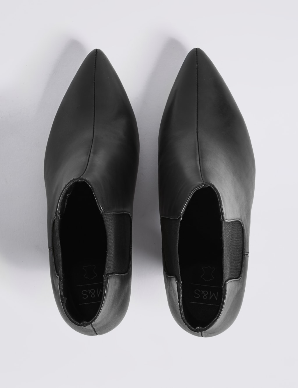 Leather Cone Heel Ankle Boots 4 of 6
