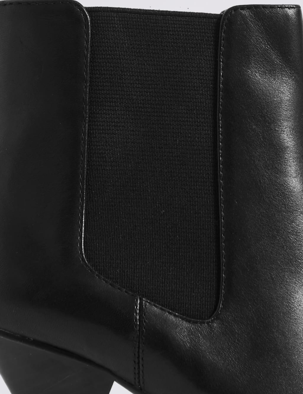 Leather Cone Heel Ankle Boots 6 of 6