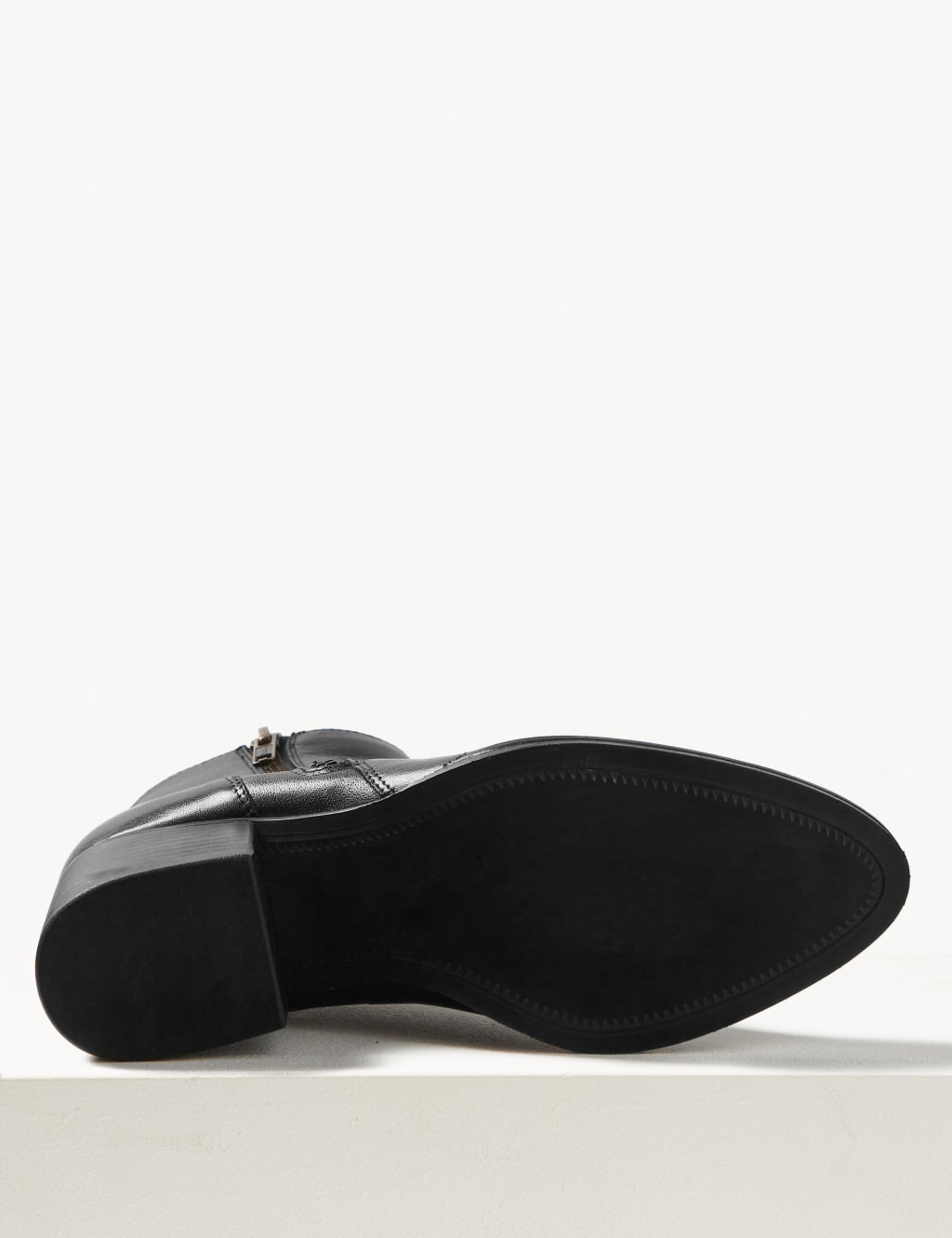 Leather Block Heel Ankle Boots 5 of 6