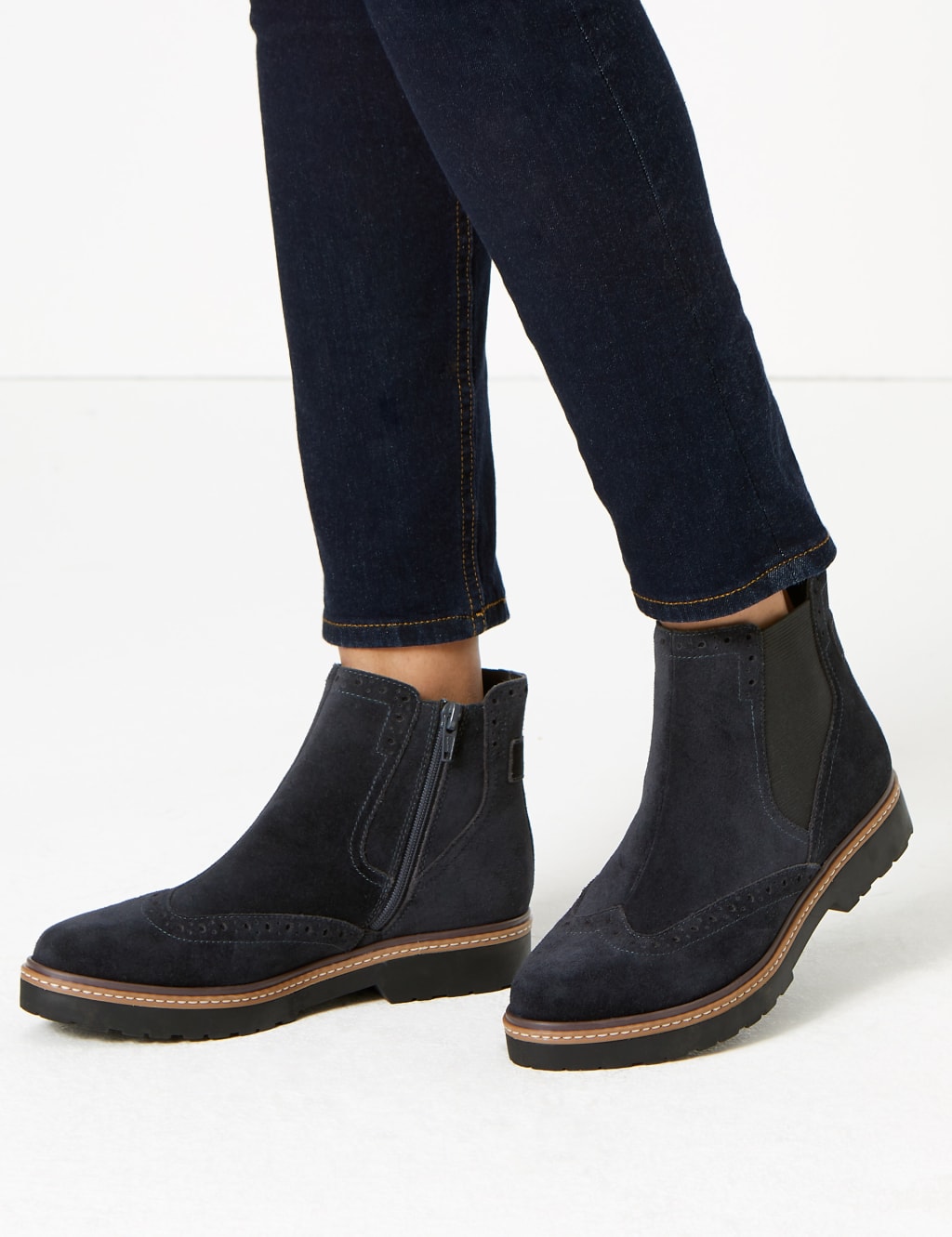 Marks and spencer suede ankle boots deals