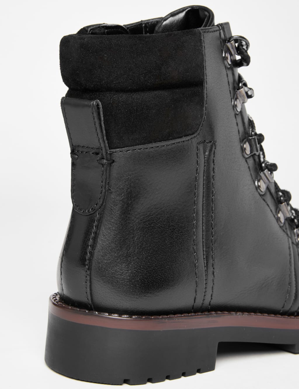 Leather Hiker Ankle Boots M S Collection M S