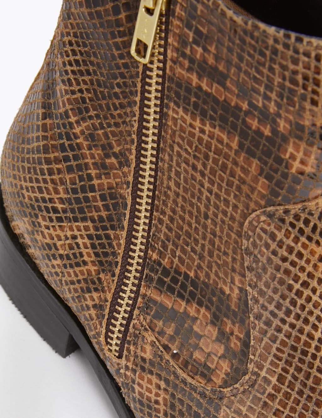 Leather Animal Print Ankle Boots 4 of 5