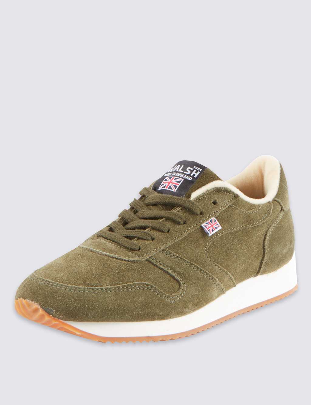 Suede Lace Up Trainers 1 of 5
