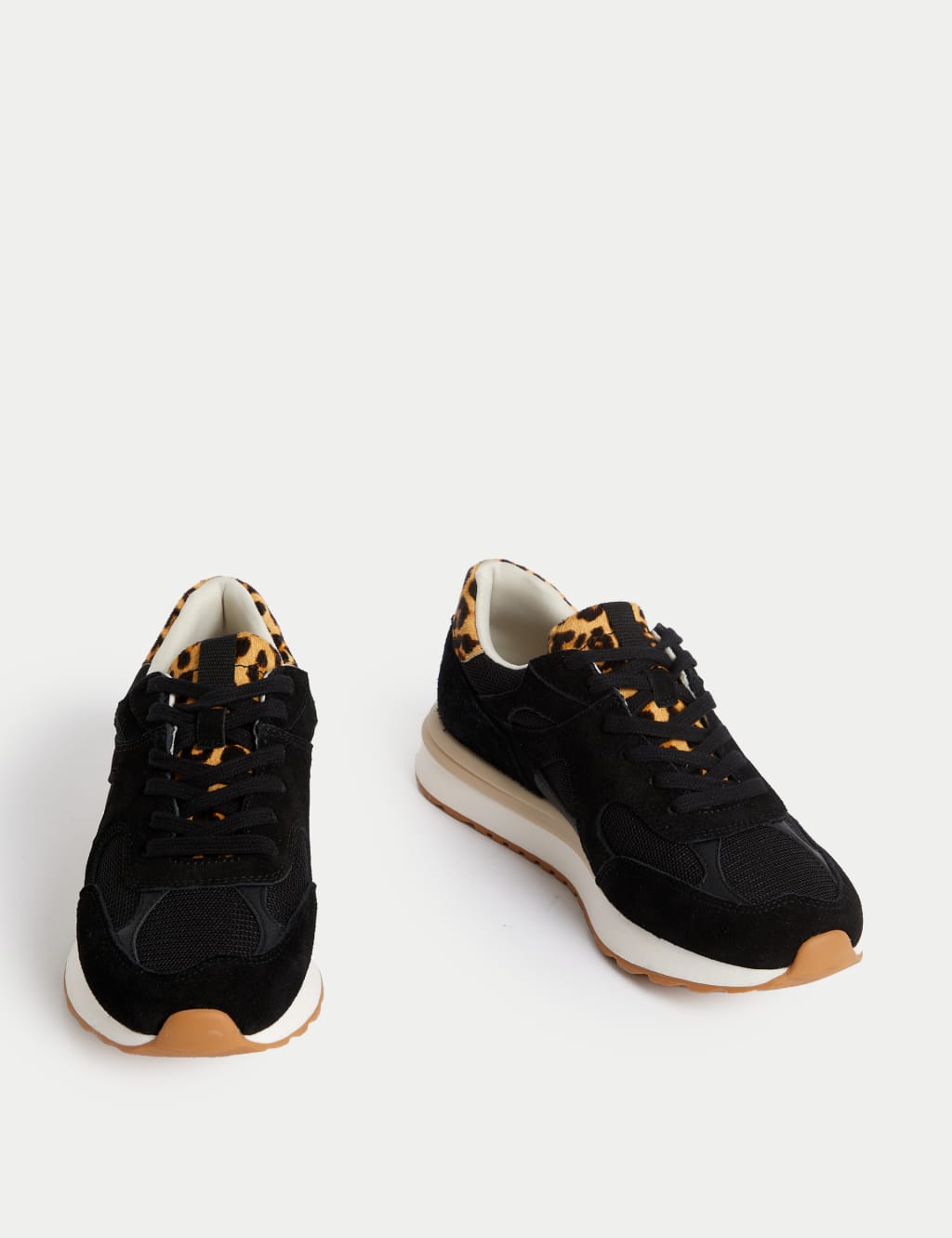 Leather Mesh Detail Trainers 2 of 3