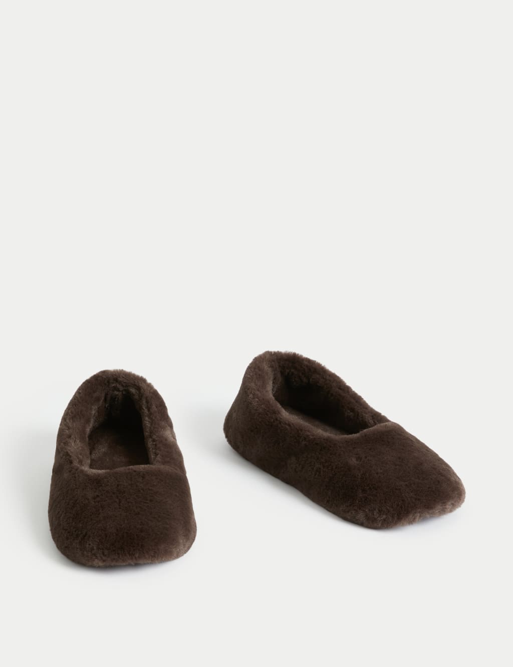 Faux Fur Ballerina Slippers M S Collection M S