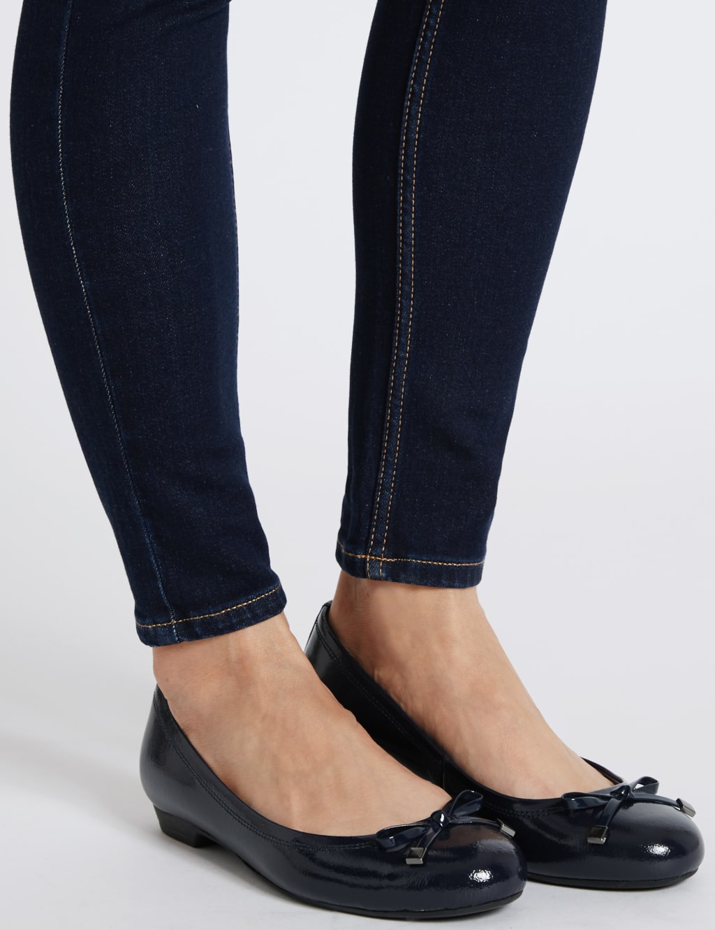 Wide Fit Leather Bow Pump Shoes M S Collection M S