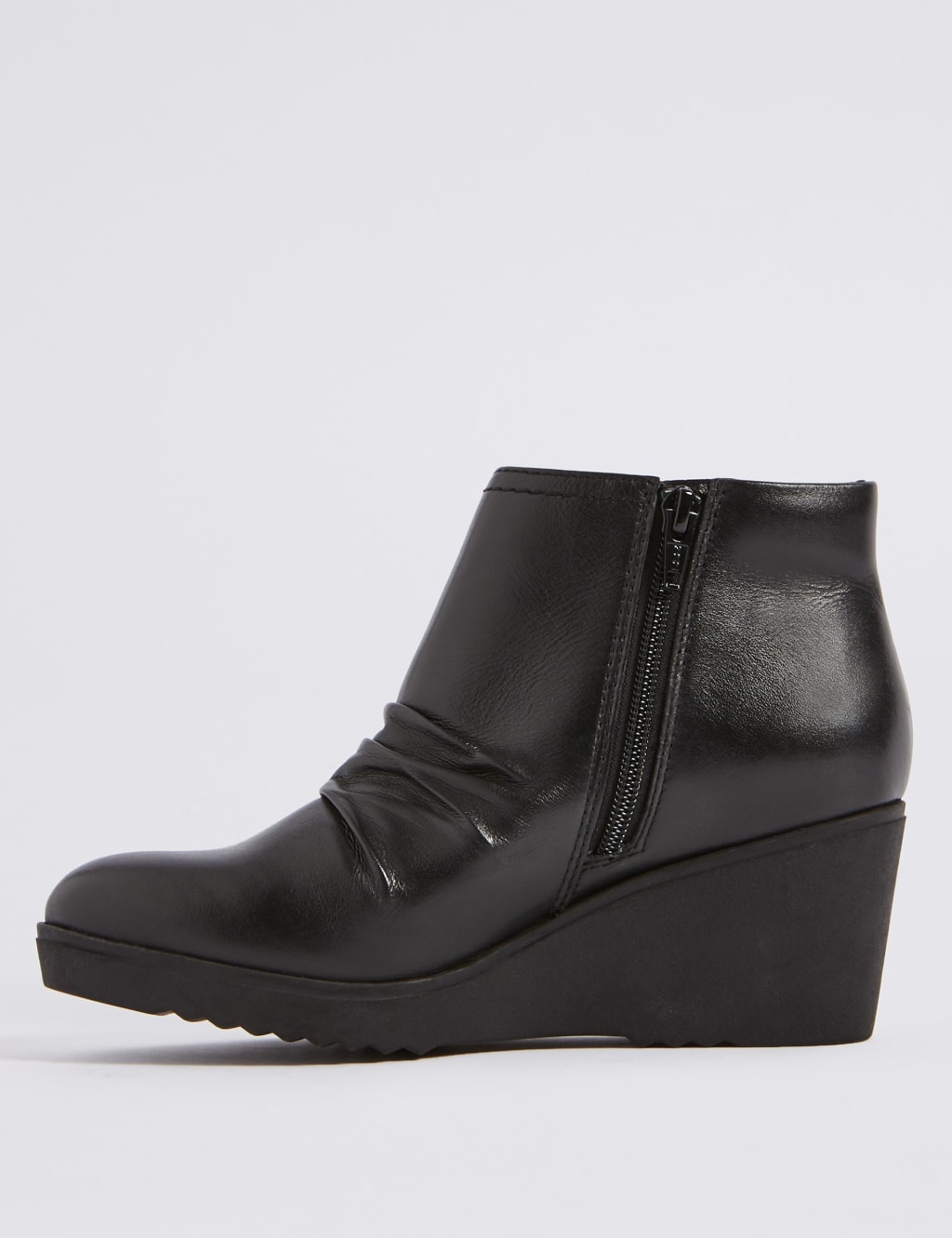 Leather Wedge Heel Ankle Boots 5 of 6
