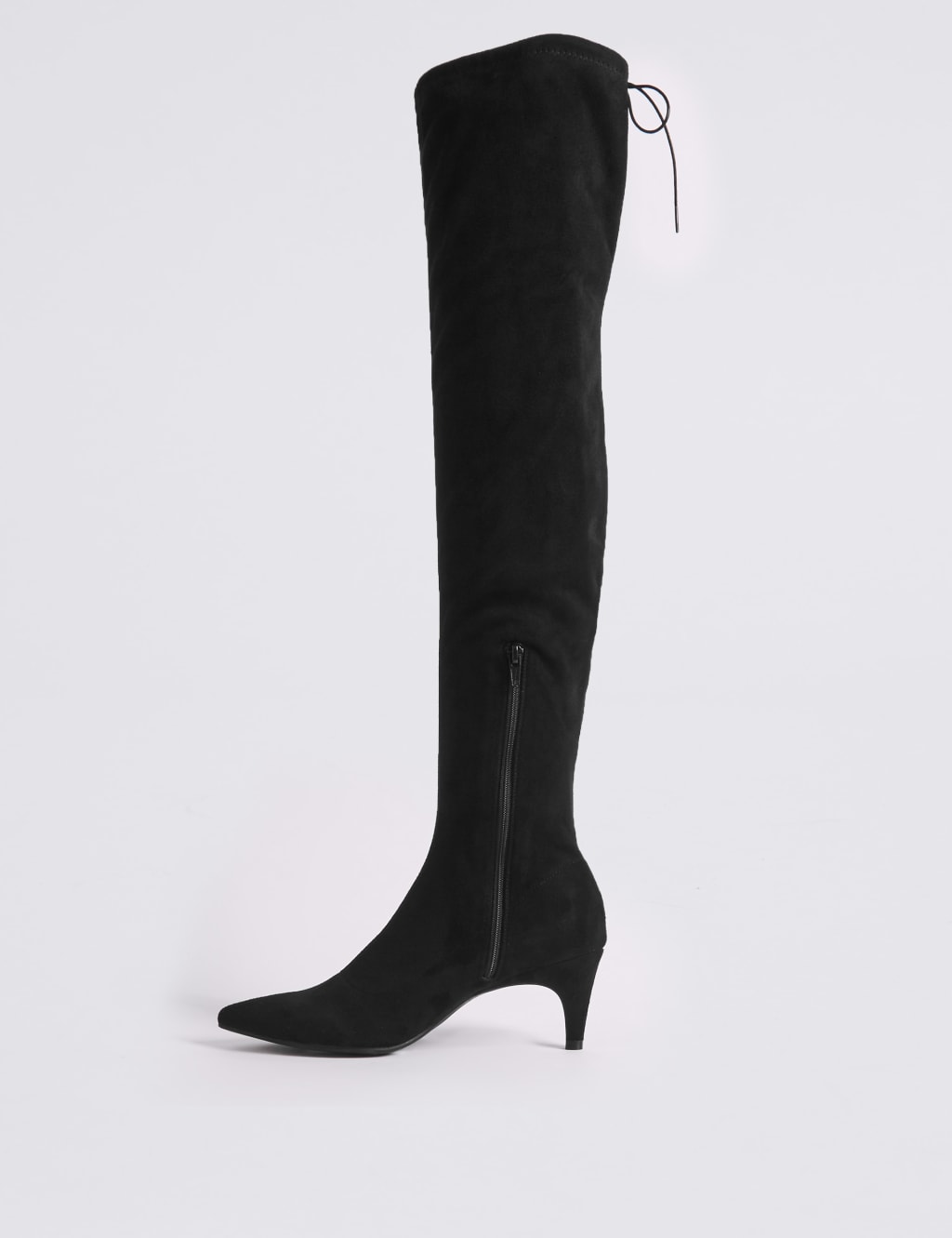 Kitten Heel Side Zip Over the Knee Boots M S Collection M S