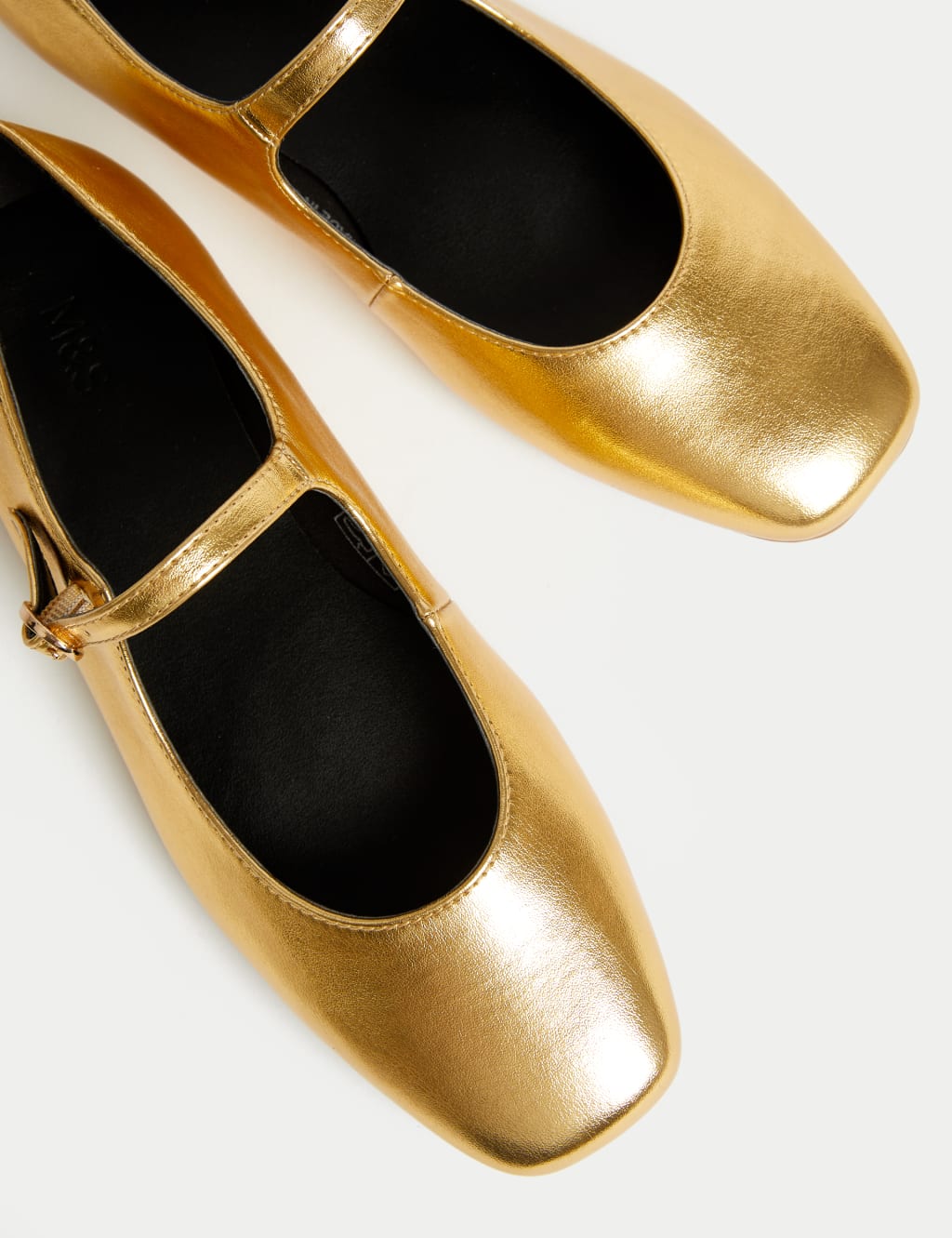 Gold flat pumps new arrivals