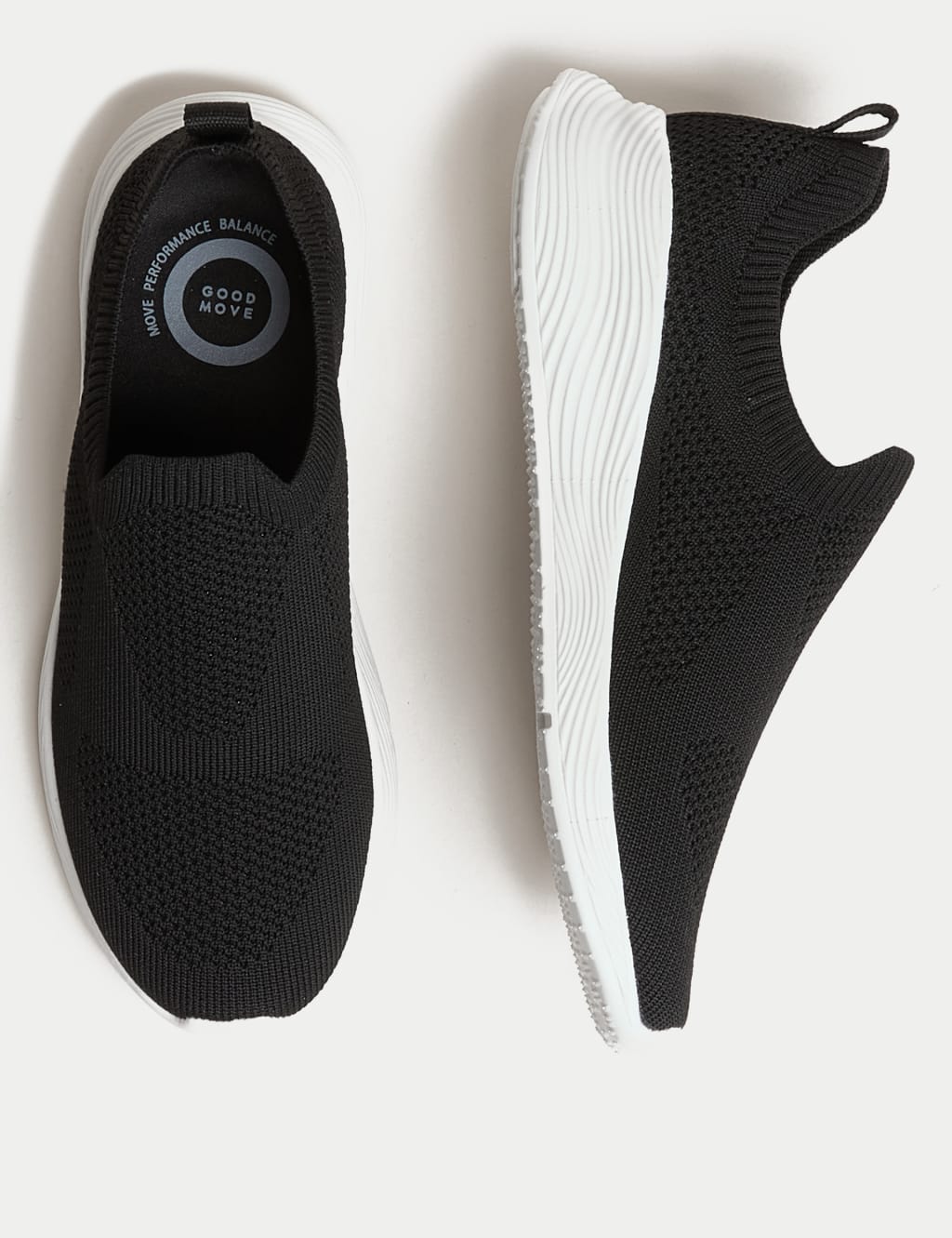 Slip on knitted trainers outlet